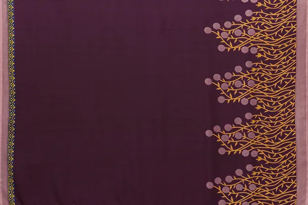 Purple_&_Beige_Sarees_Floral_Print_Daily_Wear_Georgette_Saree