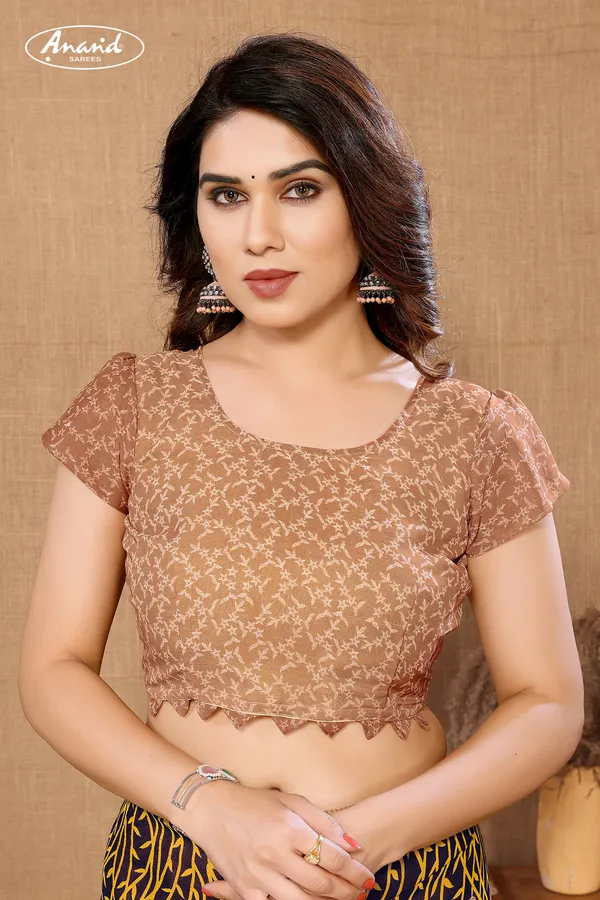 Blue_&_Beige_Sarees_Floral_Print_Daily_Wear_Georgette_Saree