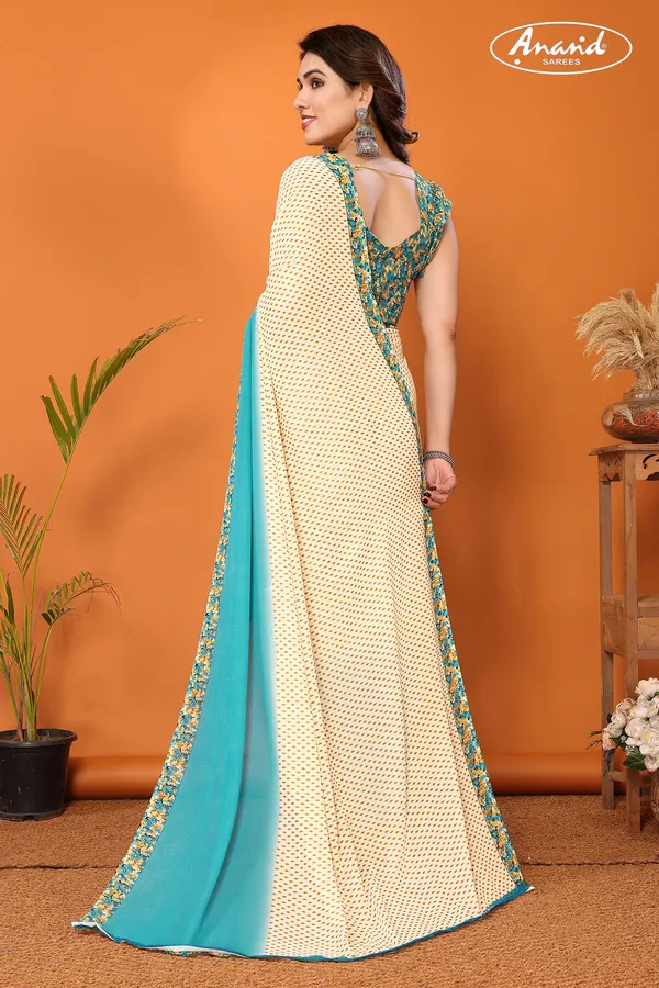 Paisley,_Ombre,_Floral_Print_Daily_Wear_Georgette_Saree_(Blue,_Beige)
