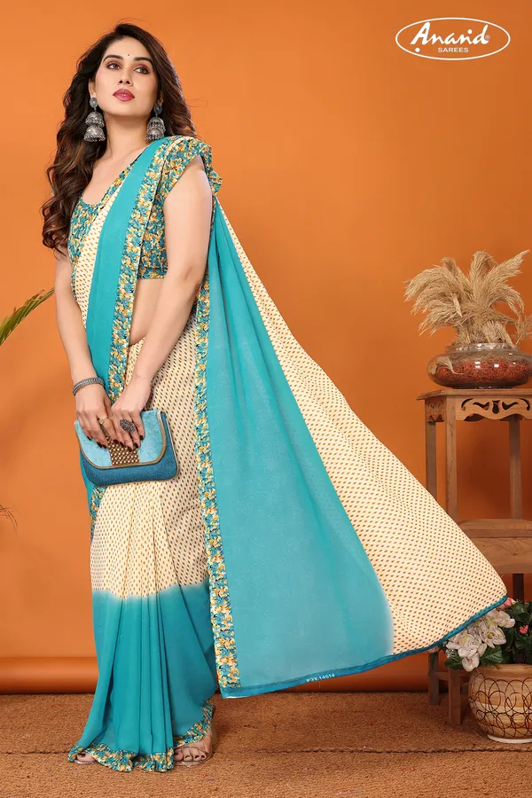 Paisley,_Ombre,_Floral_Print_Daily_Wear_Georgette_Saree_(Blue,_Beige)