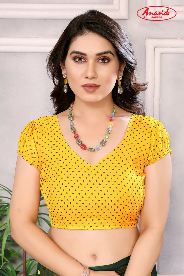 Printed,_Graphic_Print,_Polka_Print_Daily_Wear_Georgette_Saree_(Green)