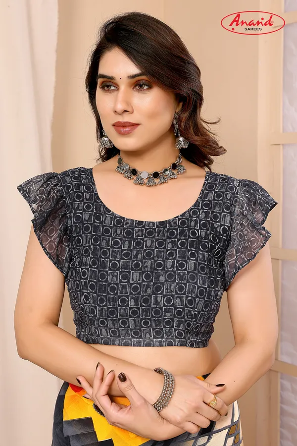 Geometric_Print_Bollywood_Georgette_Saree_(Grey)