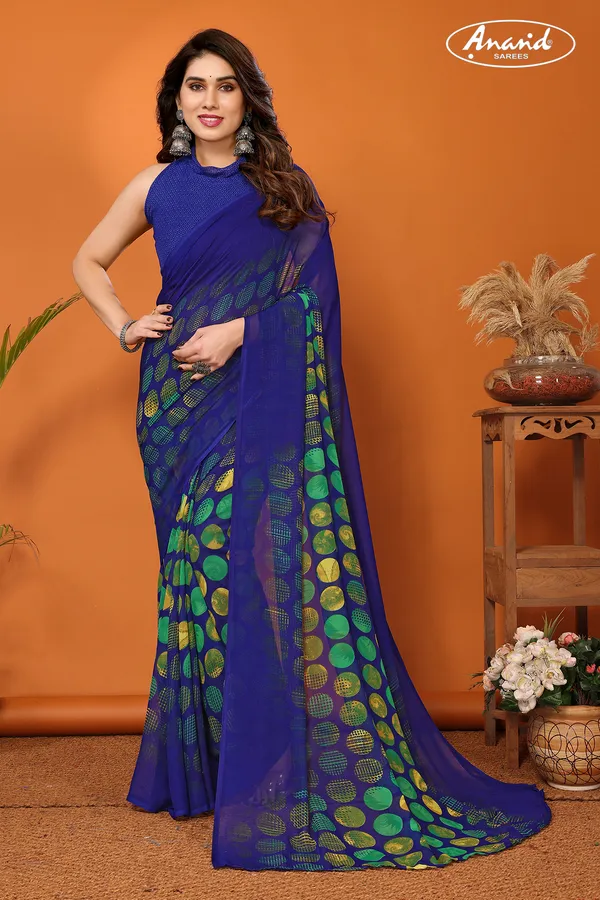Printed_Daily_Wear_Georgette_Saree_(Dark_Blue)