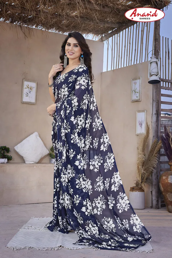 Dark_Blue_Sarees_Floral_Print_Daily_Wear_Georgette_Saree