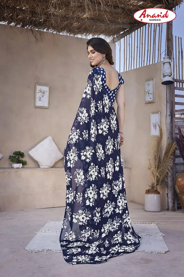 Dark_Blue_Sarees_Floral_Print_Daily_Wear_Georgette_Saree