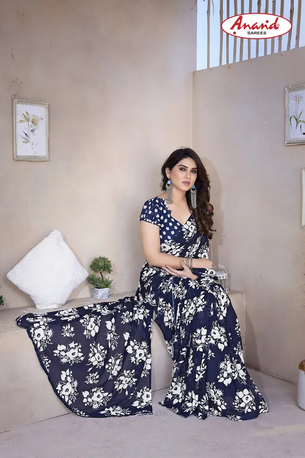 Dark_Blue_Sarees_Floral_Print_Daily_Wear_Georgette_Saree