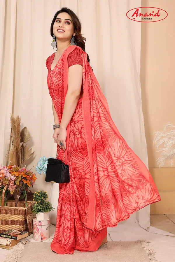 Red_Sarees_Ombre,_Floral_Print_Daily_Wear_Georgette_Saree