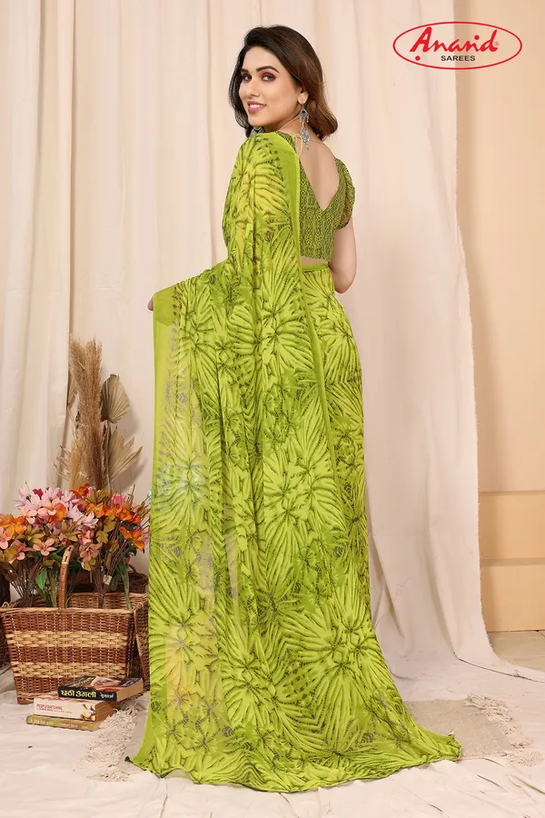 Green_Sarees_Ombre,_Floral_Print_Daily_Wear_Georgette_Saree