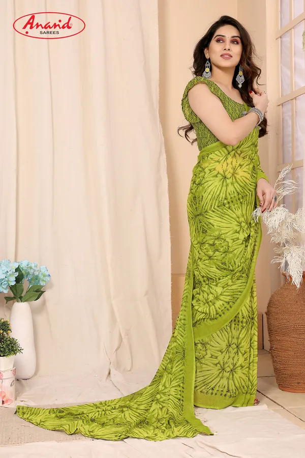 Green_Sarees_Ombre,_Floral_Print_Daily_Wear_Georgette_Saree