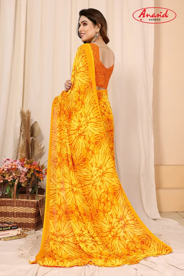 Yellow_Sarees_Ombre,_Floral_Print_Daily_Wear_Georgette_Saree