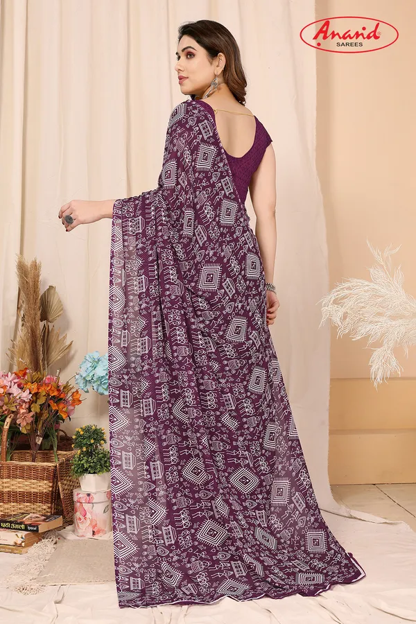 Purple_Sarees_Paisley,_Geometric_Print_Daily_Wear_Georgette_Saree