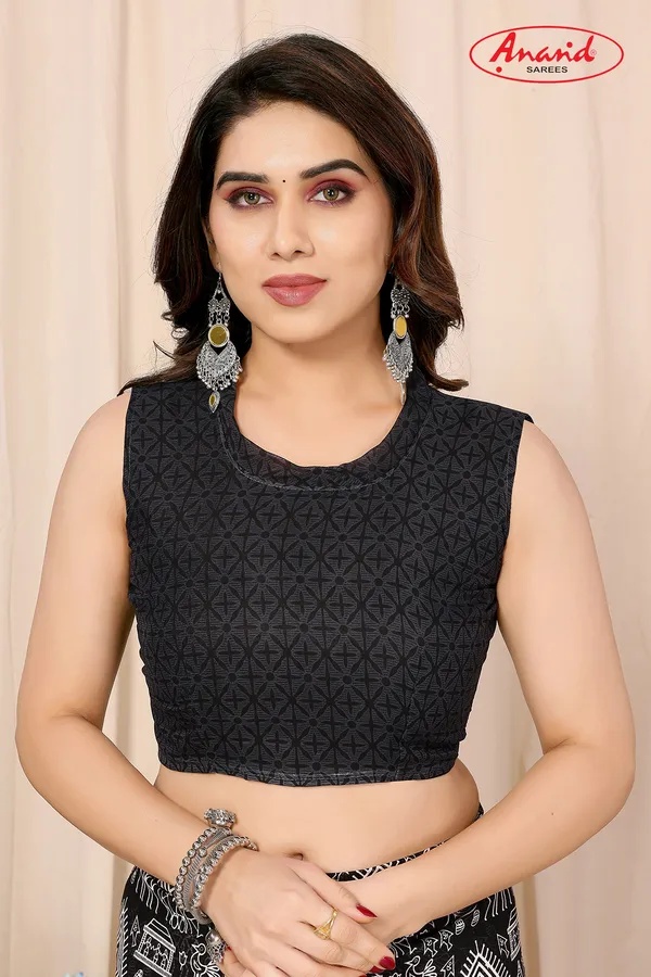Black_Sarees_Paisley,_Geometric_Print_Daily_Wear_Georgette_Saree
