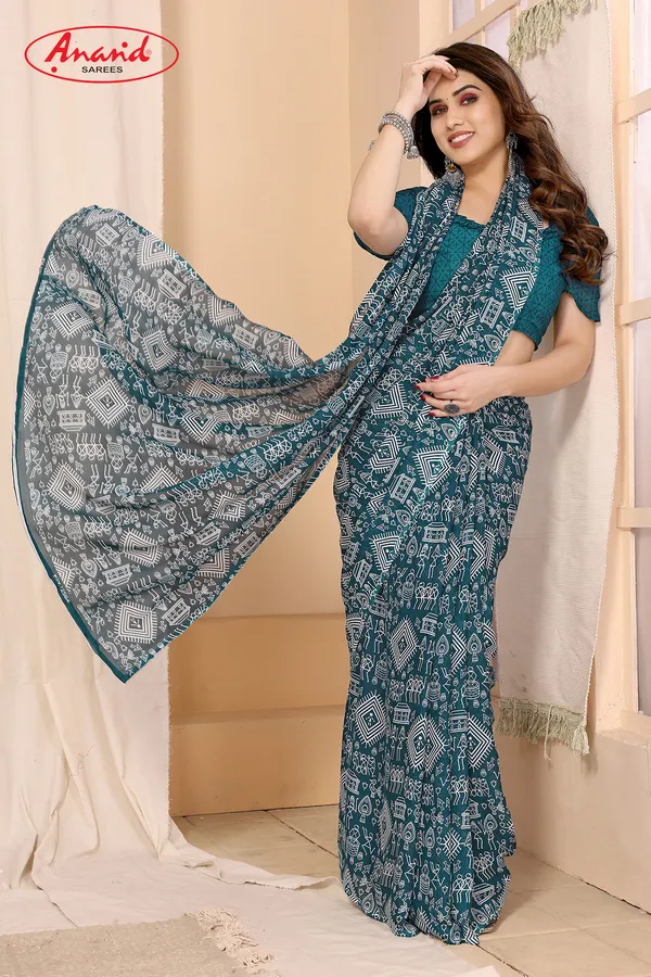 Blue_Sarees_Paisley,_Geometric_Print_Daily_Wear_Georgette_Saree