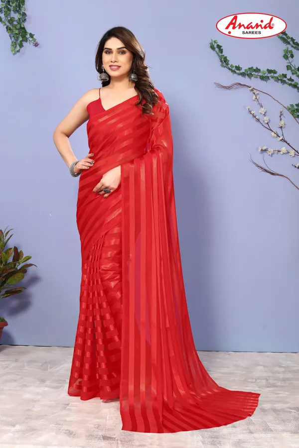 Red_Sarees_Striped_Bollywood_Satin_Saree