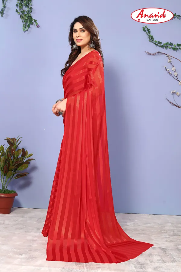 Red_Sarees_Striped_Bollywood_Satin_Saree