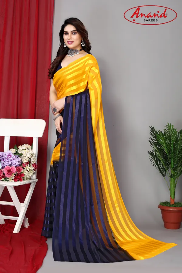 Yellow_&_Blue_Sarees_Striped_Bollywood_Satin_Saree