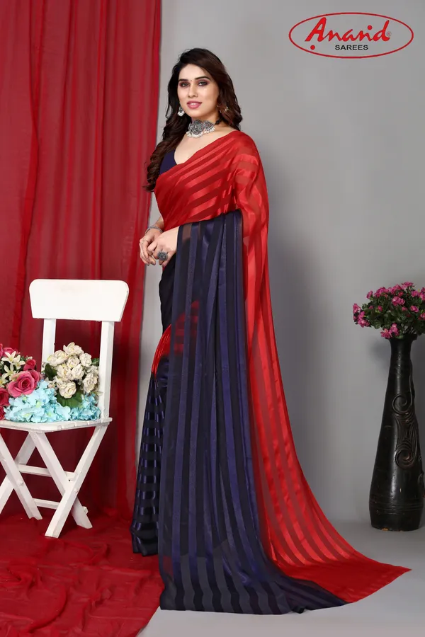 Red_&_Blue_Sarees_Striped_Bollywood_Satin_Saree