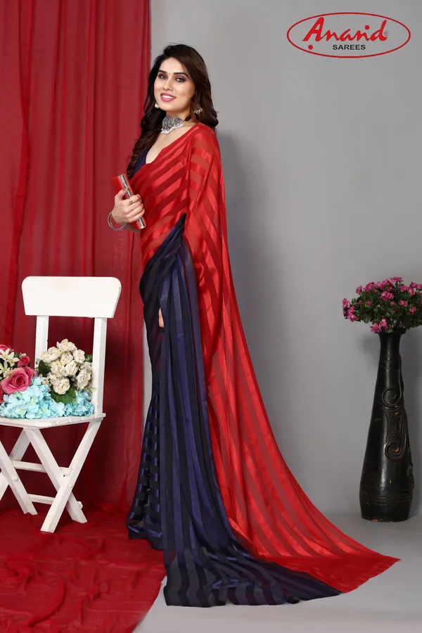 Red_&_Blue_Sarees_Striped_Bollywood_Satin_Saree