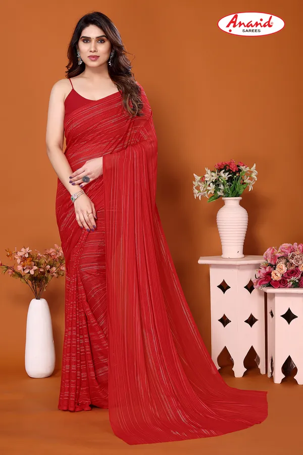 Red_Sarees_Embellished,_Striped,_Self_Design_Leheria_Satin_Saree
