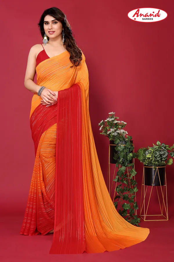 Orange_&_Red_Sarees_Embellished,_Ombre,_Solid_&_Plain_Bollywood_Satin_Saree