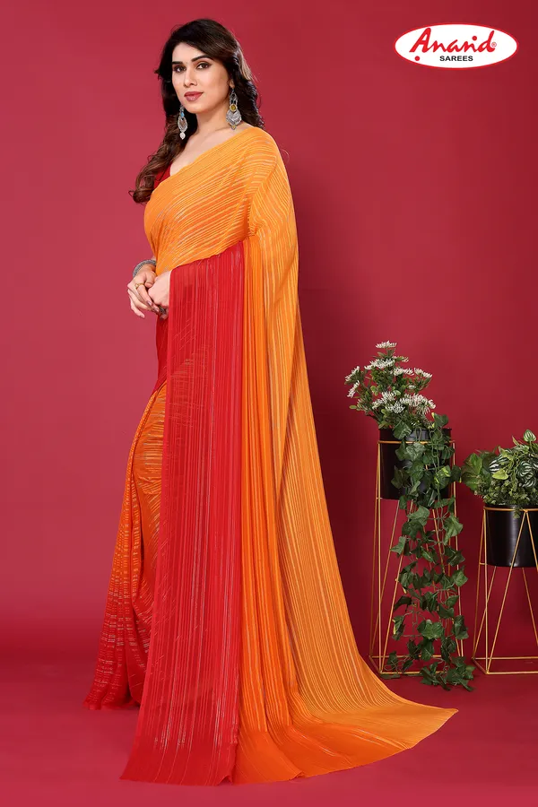 Orange_&_Red_Sarees_Embellished,_Ombre,_Solid_&_Plain_Bollywood_Satin_Saree