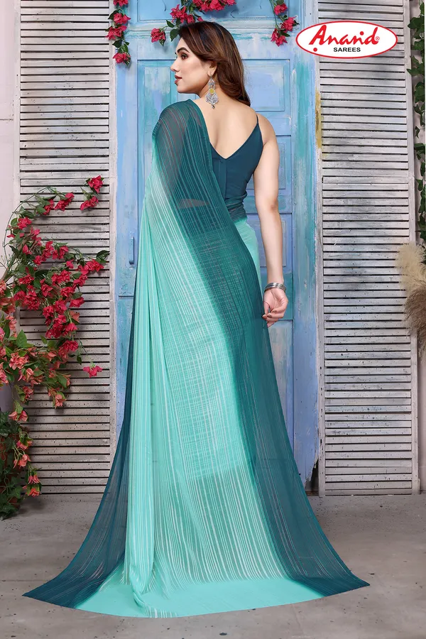 Light_Blue_&_Dark_Green_Sarees_Embellished,_Ombre_Bollywood_Satin_Saree