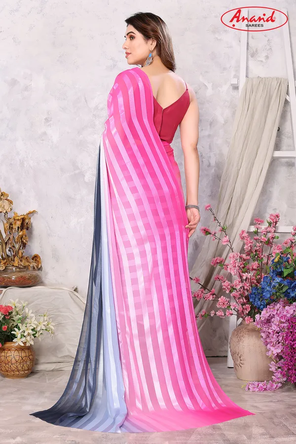 Pink_&_Grey_Sarees_Ombre,_Striped_Bollywood_Satin_Saree