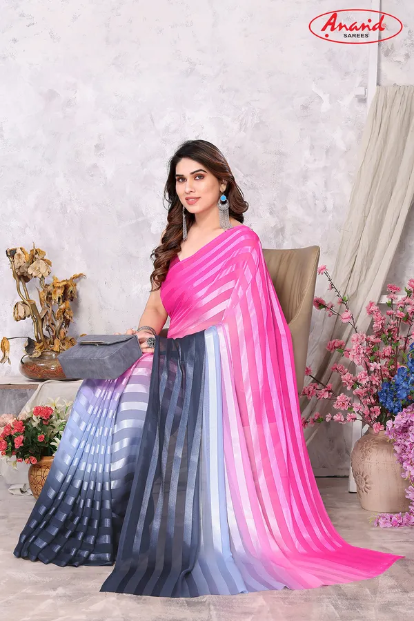 Pink_&_Grey_Sarees_Ombre,_Striped_Bollywood_Satin_Saree