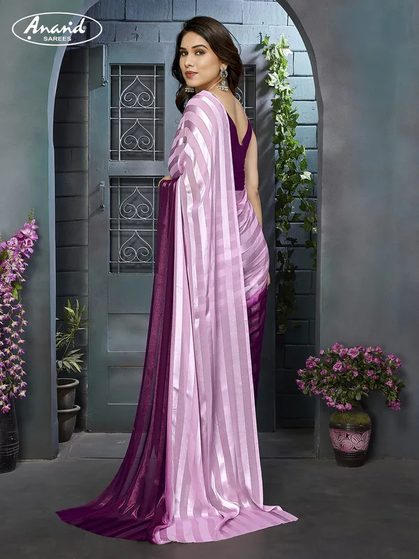 Striped,_Ombre,_Self_Design_Bollywood_Satin_Saree_(Purple,_Pink)