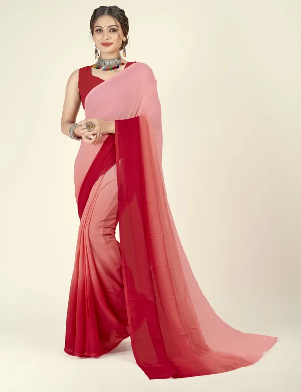 Red_&_Pink_Sarees_Dyed_Bollywood_Georgette_Saree