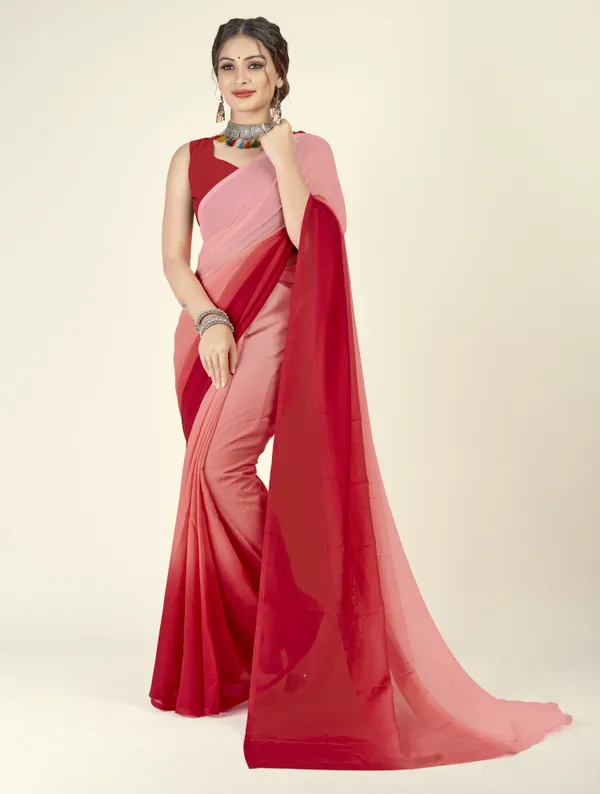 Red_&_Pink_Sarees_Dyed_Bollywood_Georgette_Saree