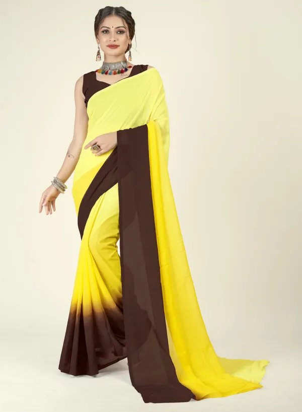 Brown_&_Yellow_Sarees_Dyed_Bollywood_Georgette_Saree