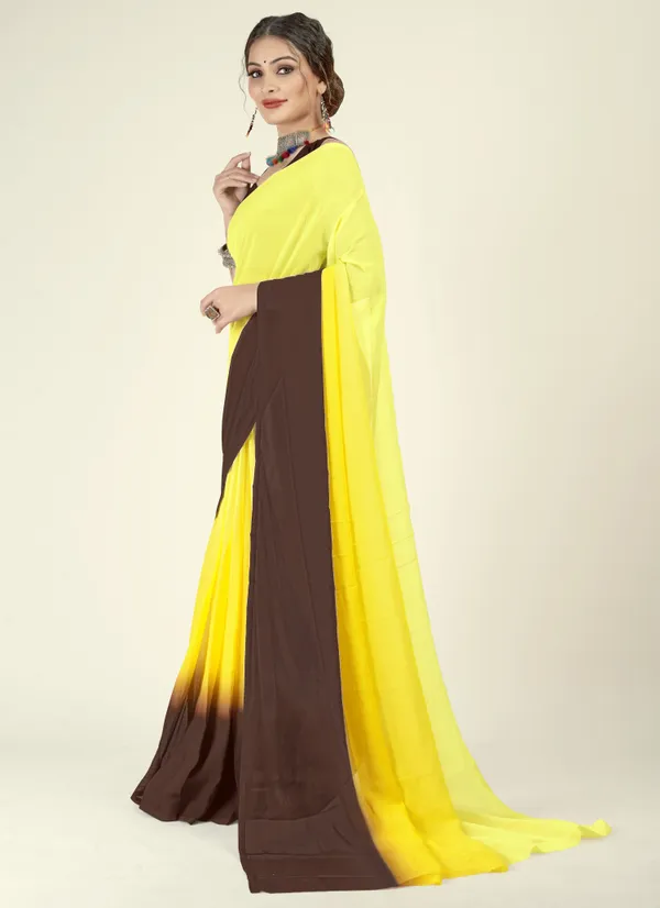 Brown_&_Yellow_Sarees_Dyed_Bollywood_Georgette_Saree