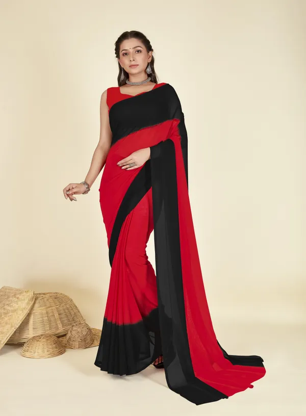 Red_&_Black_Sarees_Dyed_Bollywood_Georgette_Saree
