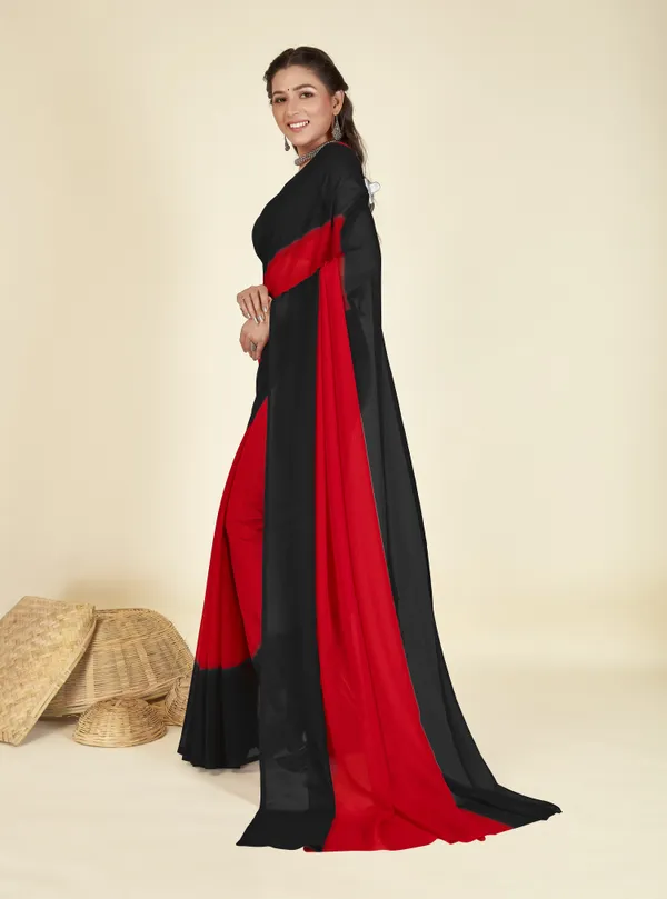 Red_&_Black_Sarees_Dyed_Bollywood_Georgette_Saree