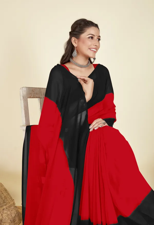 Red_&_Black_Sarees_Dyed_Bollywood_Georgette_Saree