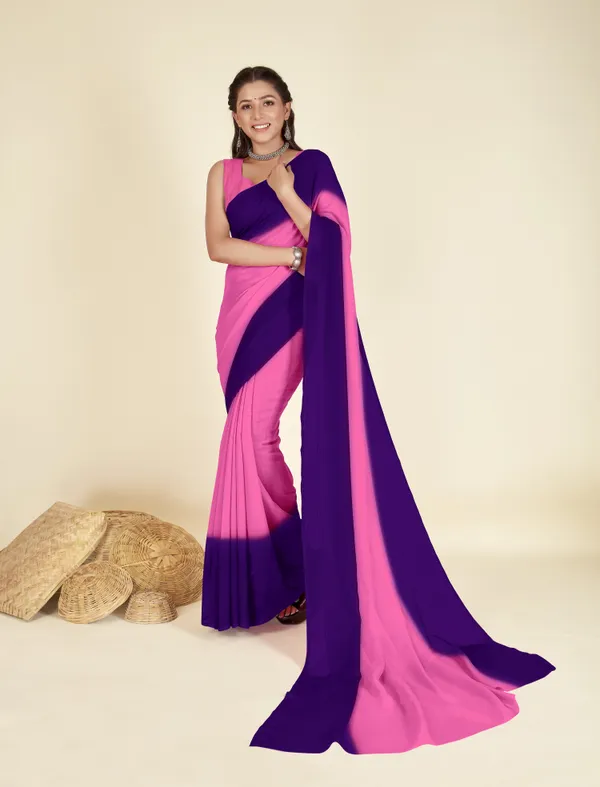Purple_&_Pink_Sarees_Dyed_Bollywood_Georgette_Saree