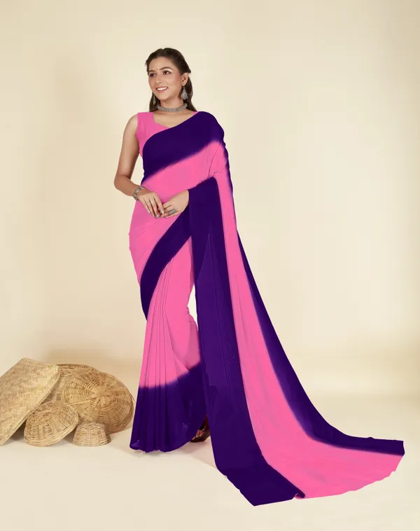 Purple_&_Pink_Sarees_Dyed_Bollywood_Georgette_Saree