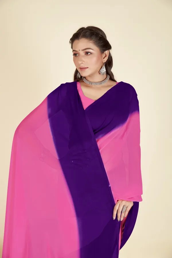 Purple_&_Pink_Sarees_Dyed_Bollywood_Georgette_Saree