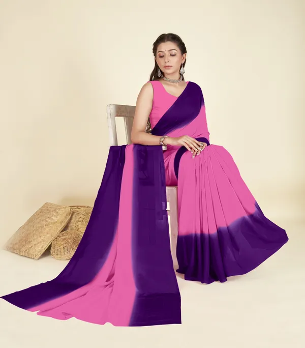 Purple_&_Pink_Sarees_Dyed_Bollywood_Georgette_Saree