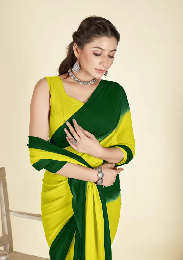 Dark_Green_&_Light_Green_Sarees_Dyed_Bollywood_Georgette_Saree