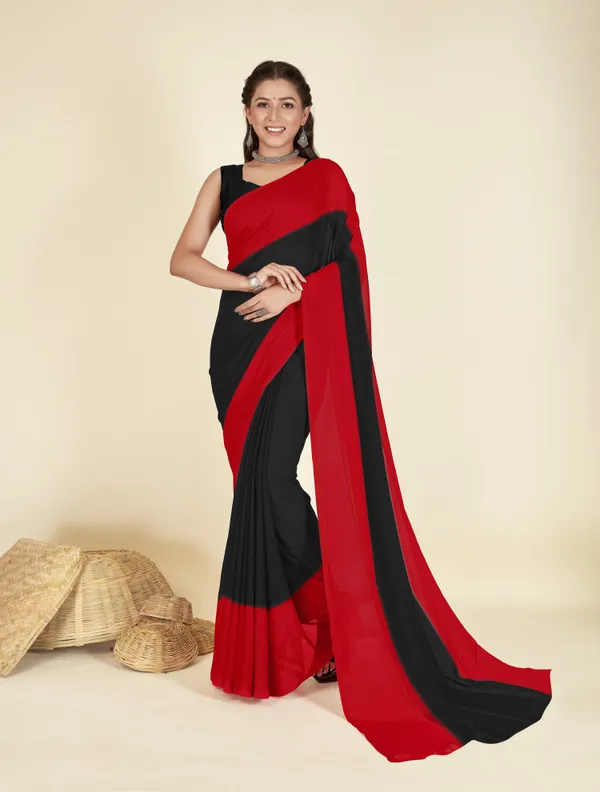 Red_&_Black_Sarees_Dyed_Bollywood_Georgette_Saree