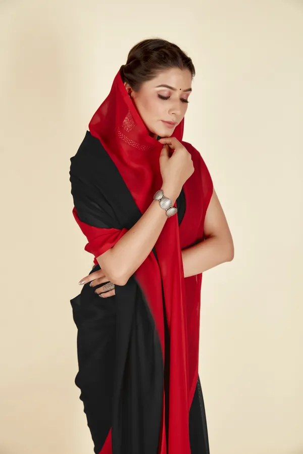 Red_&_Black_Sarees_Dyed_Bollywood_Georgette_Saree