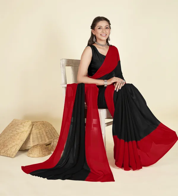 Red_&_Black_Sarees_Dyed_Bollywood_Georgette_Saree