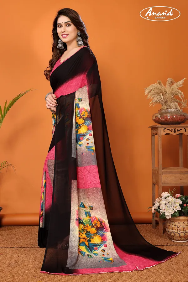 Printed_Daily_Wear_Georgette_Saree_(Pink,_Black)