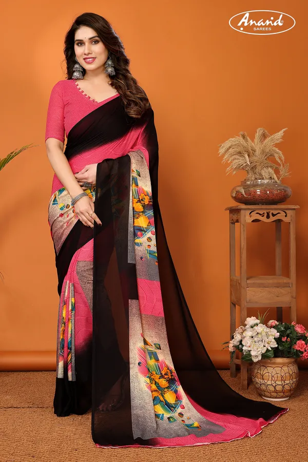 Printed_Daily_Wear_Georgette_Saree_(Pink,_Black)