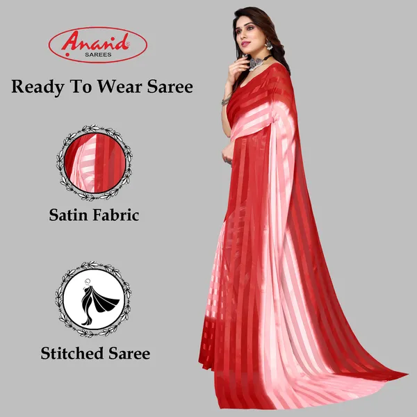 Embellished,_Striped,_Self_Design_Bollywood_Satin_Saree_(Red,_Pink)