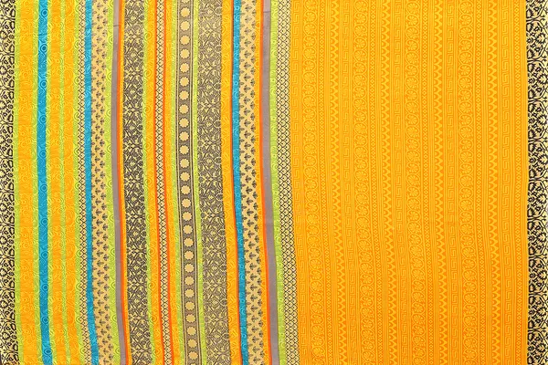 Printed,_Paisley,_Striped_Bollywood_Georgette_Saree_(Yellow)