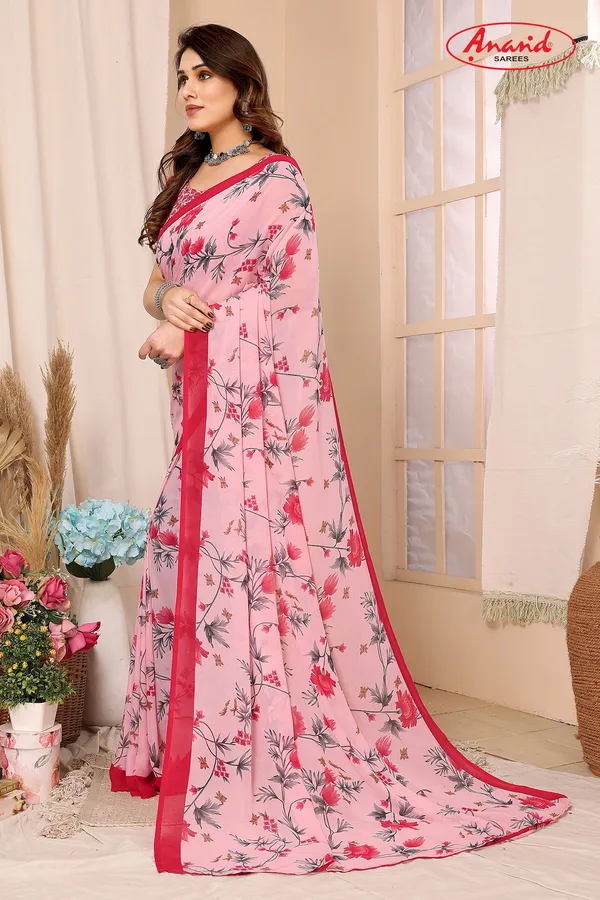 Printed,_Floral_Print_Bollywood_Georgette_Saree_(Pink)