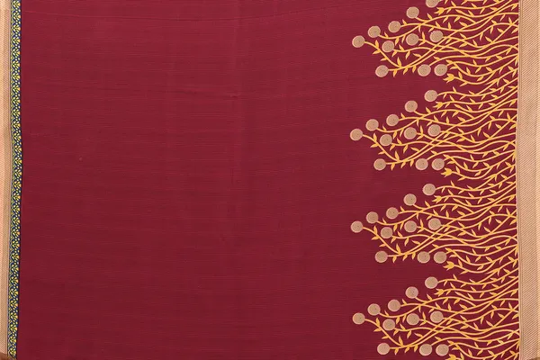 Brown_&_Beige_Sarees_Floral_Print_Daily_Wear_Georgette_Saree